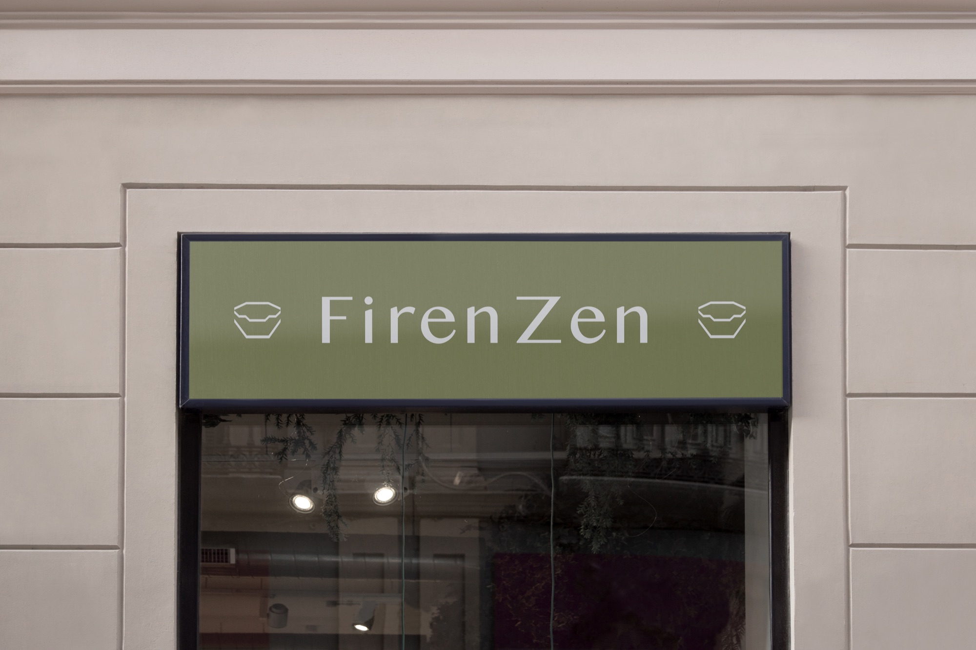 FirenZen fascia signage above the storefront window